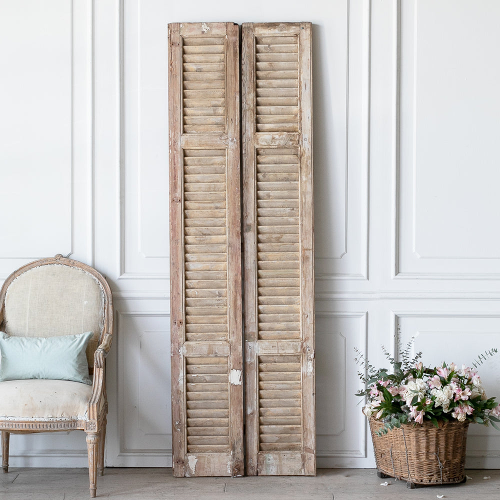Pair of Vintage Wood Shutters