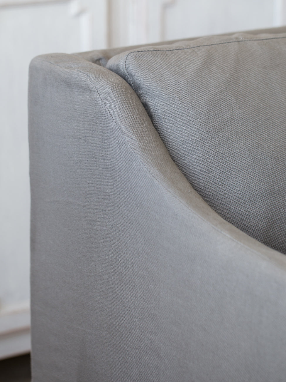 Upholstery Sample in Slate Grey Linen