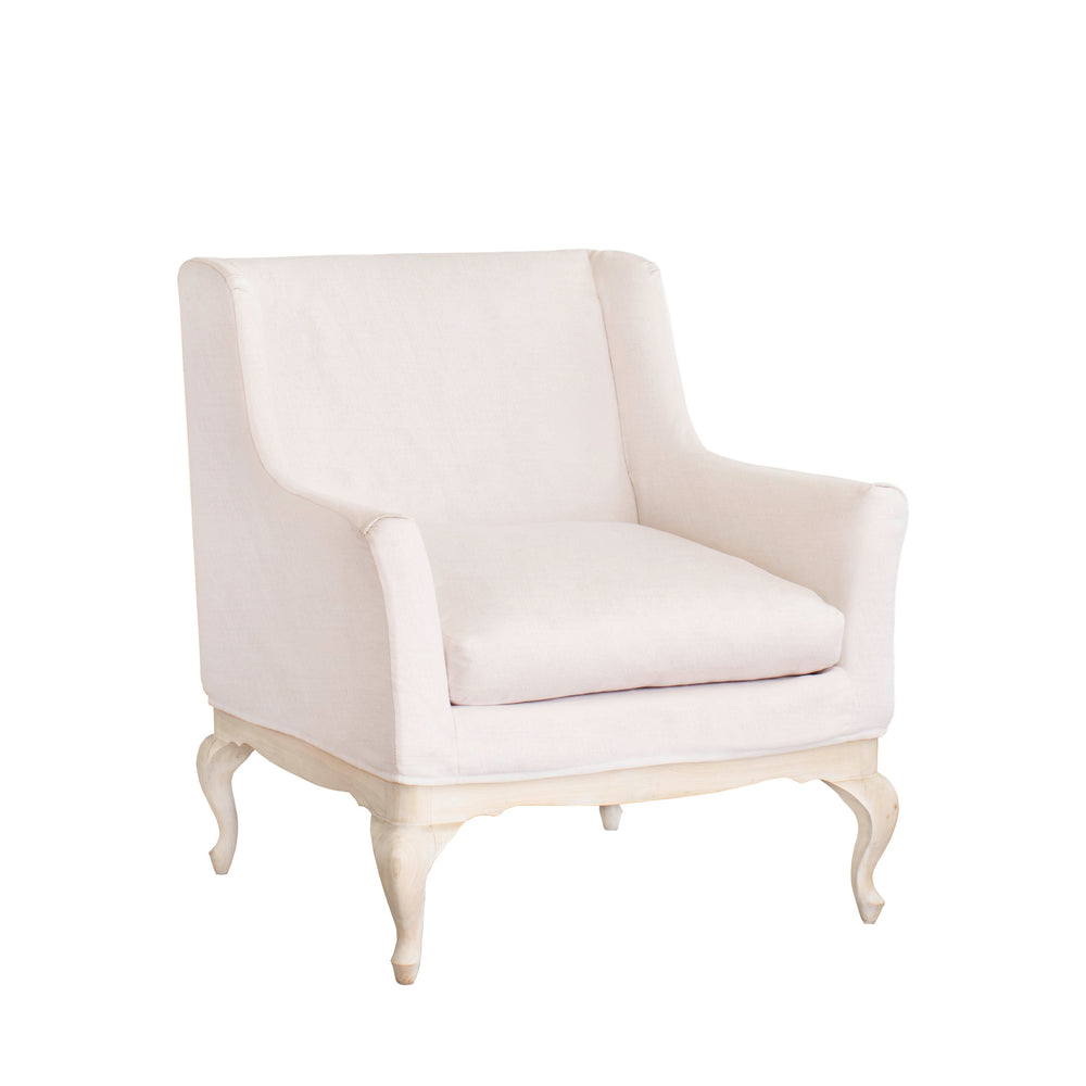 Rococo Bergère in Harvest Linen and Swedish Oak Finish