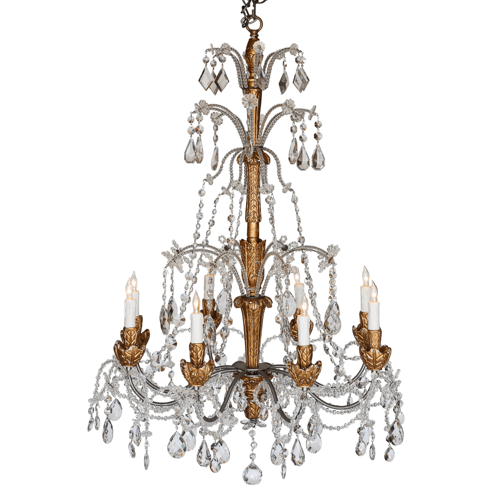Genovese Chandelier in Aged Gold Finish