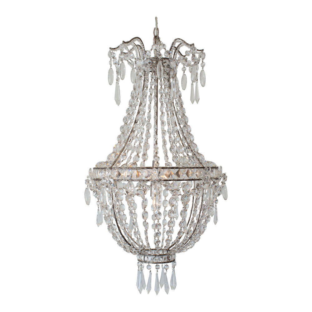 Rocca Chandelier in Silver Finish