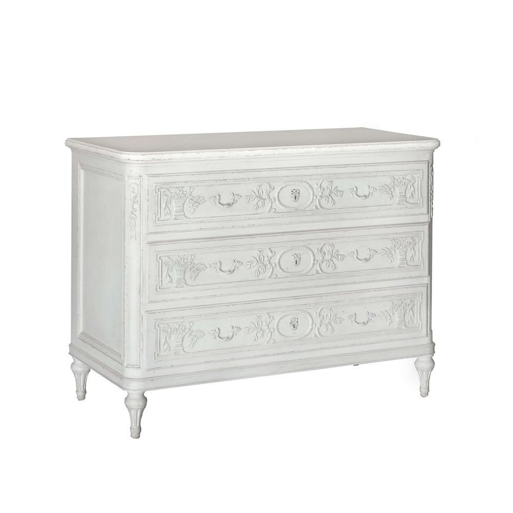 Bronte Commode in Weathered White Finish