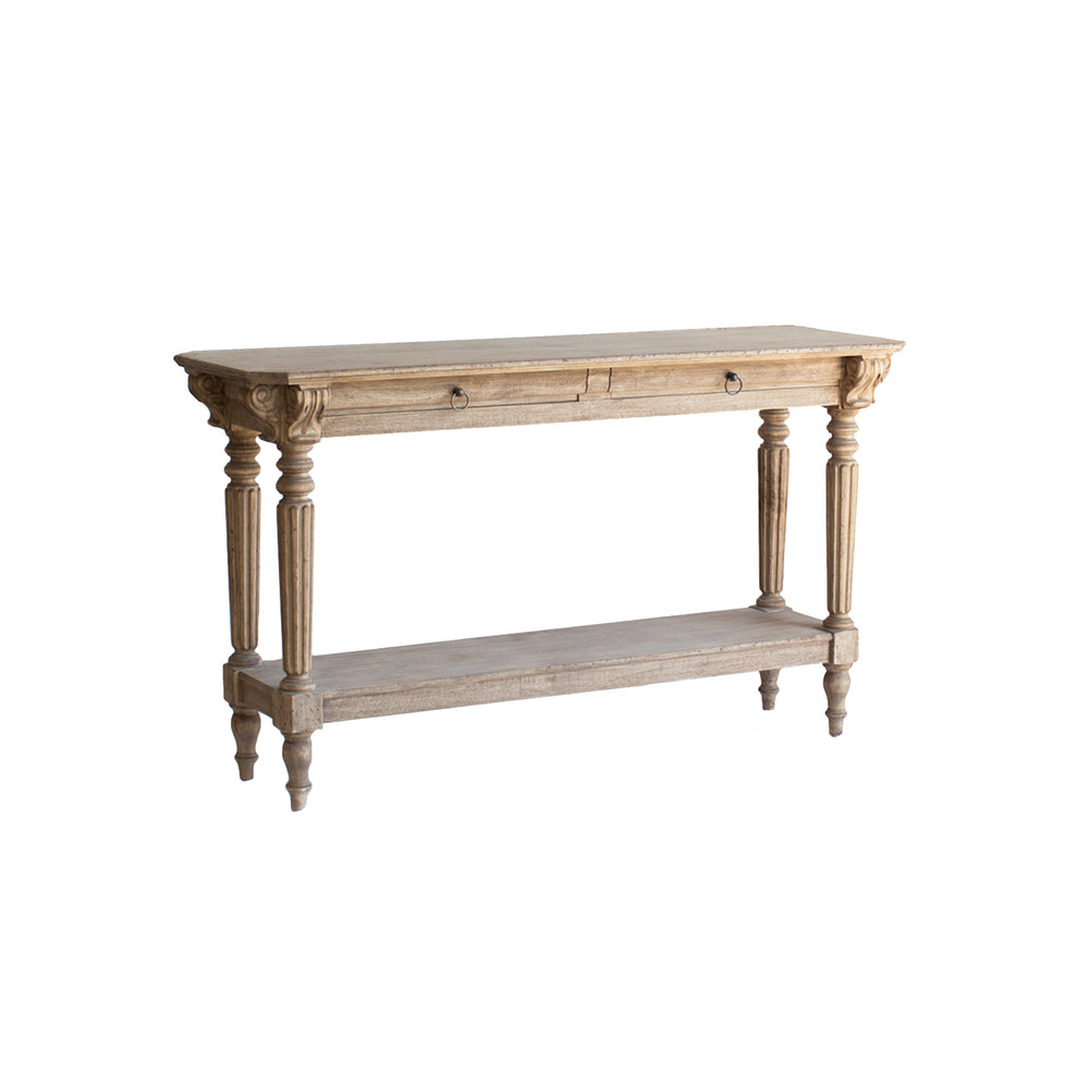 Avignon Console Table in Bleached Oak Finish