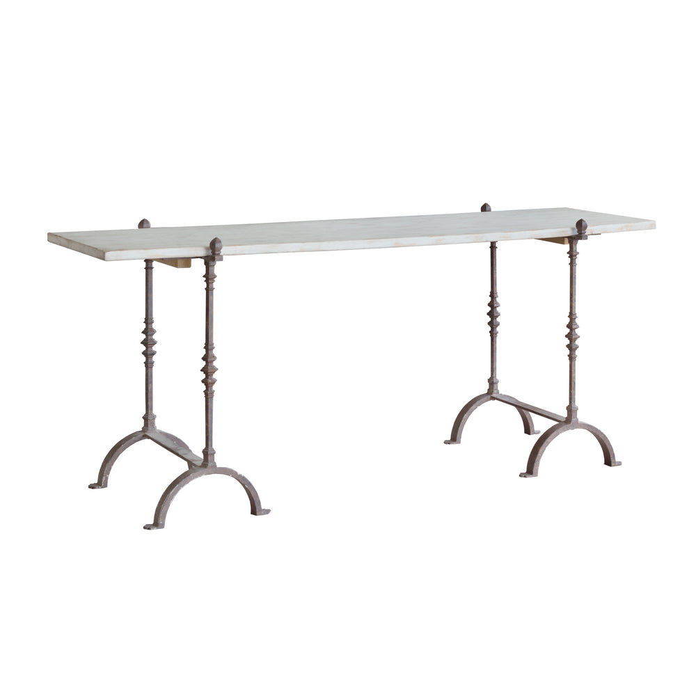 St. Remy Console Table in Pickled White Finish