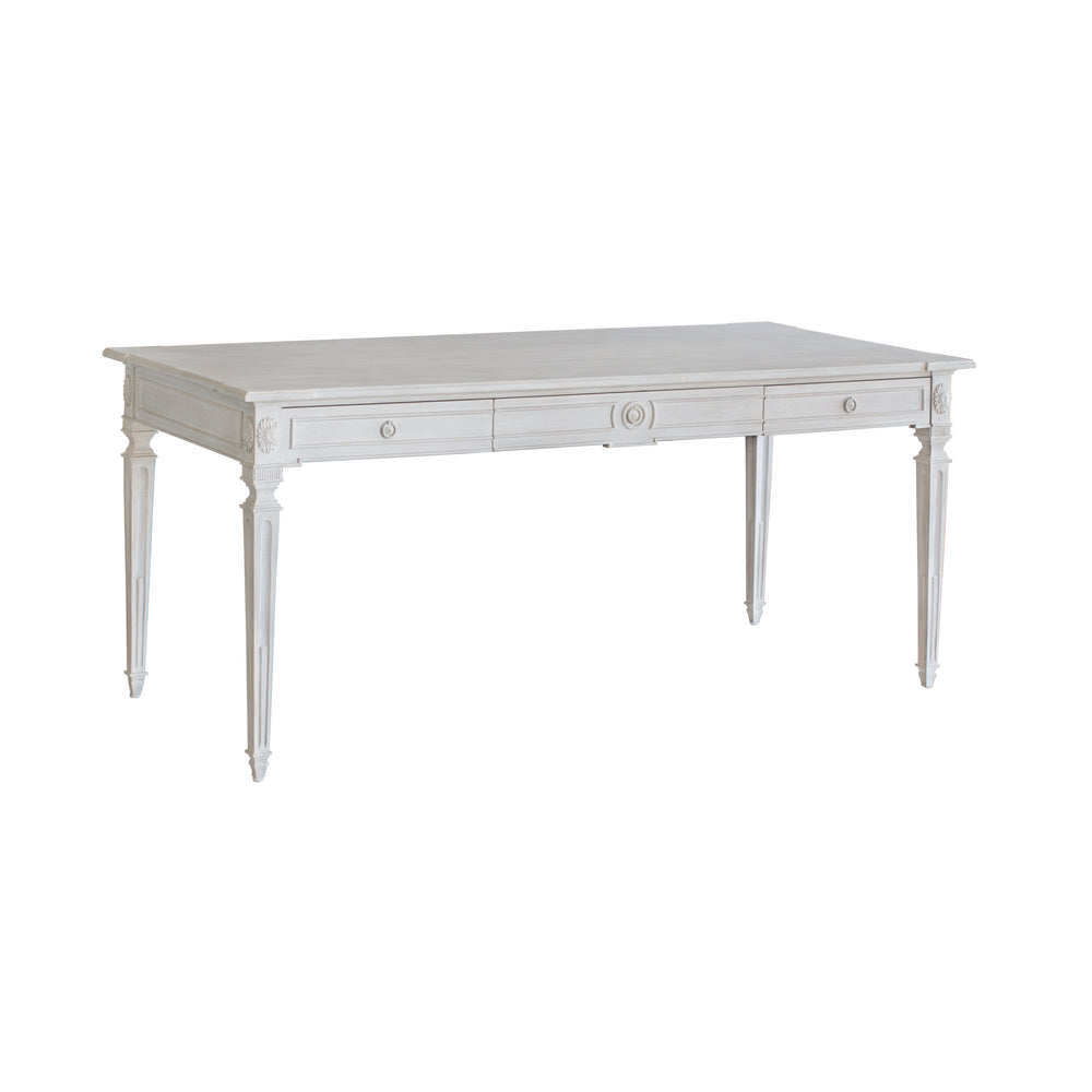 Grande Herra Writing Desk in Glaze White Finish