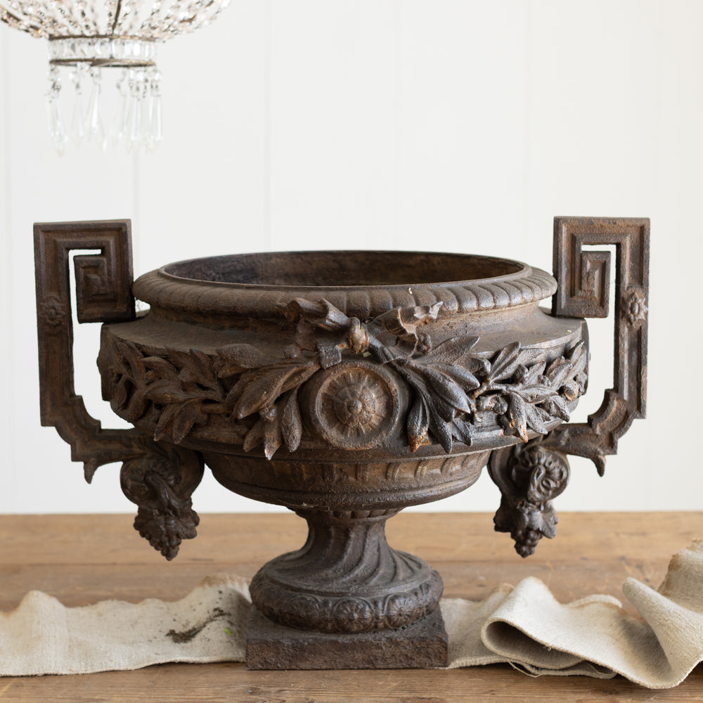 Antique Olive Leaf Urn