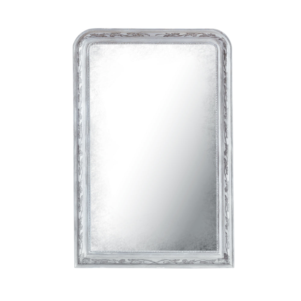 Louis Philippe Mirror in Etched Silver Finish