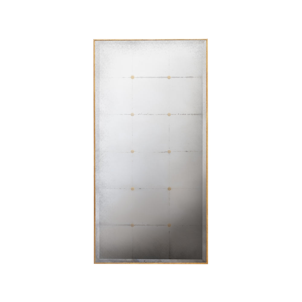 Bistro Mirror in Distressed Gold Finish