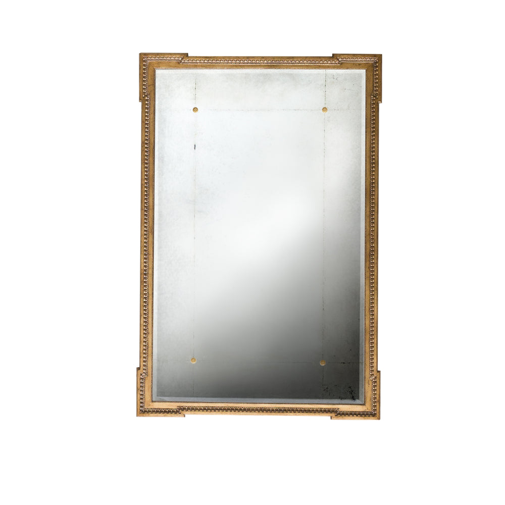 Rodin Mirror in Distressed Gold Finish