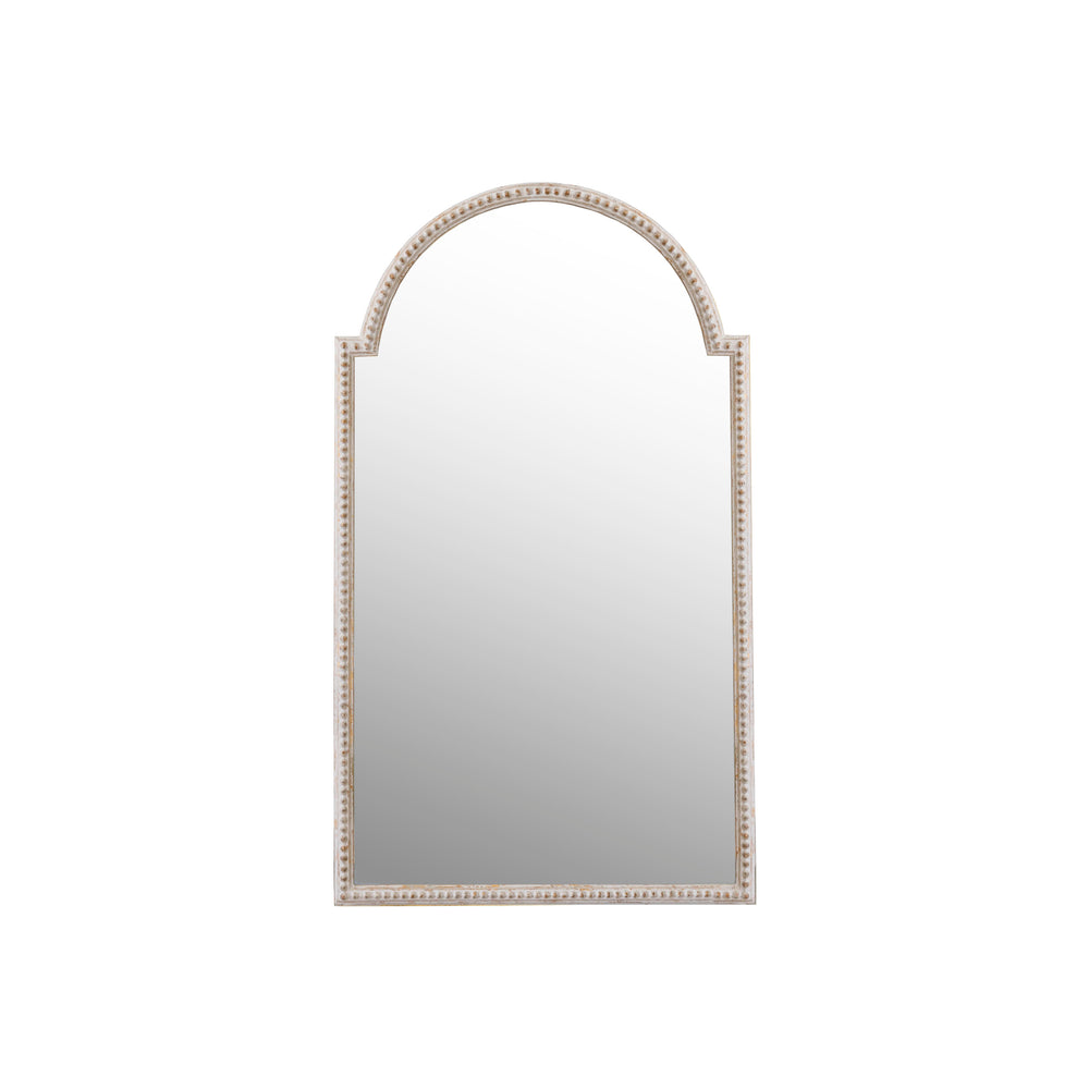 Astier Mirror in Chipped White Finish