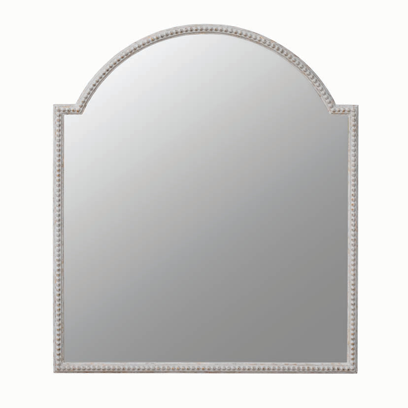 Grande Astier Mirror in Chipped White Finish