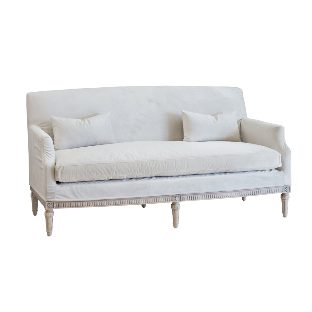Extra Slipcover in Cloudy Velvet for Louis Cannes Loveseat
