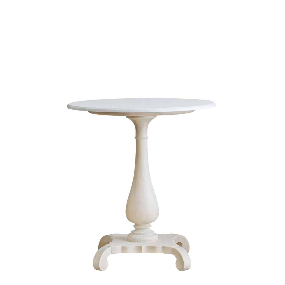 Round Liv Café Table in Worn Oak Finish