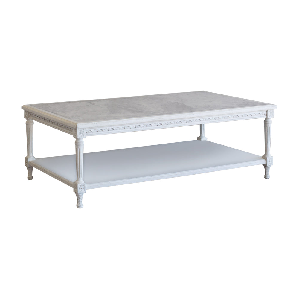 Grande Le Courte Coffee Table in Antique White Finish