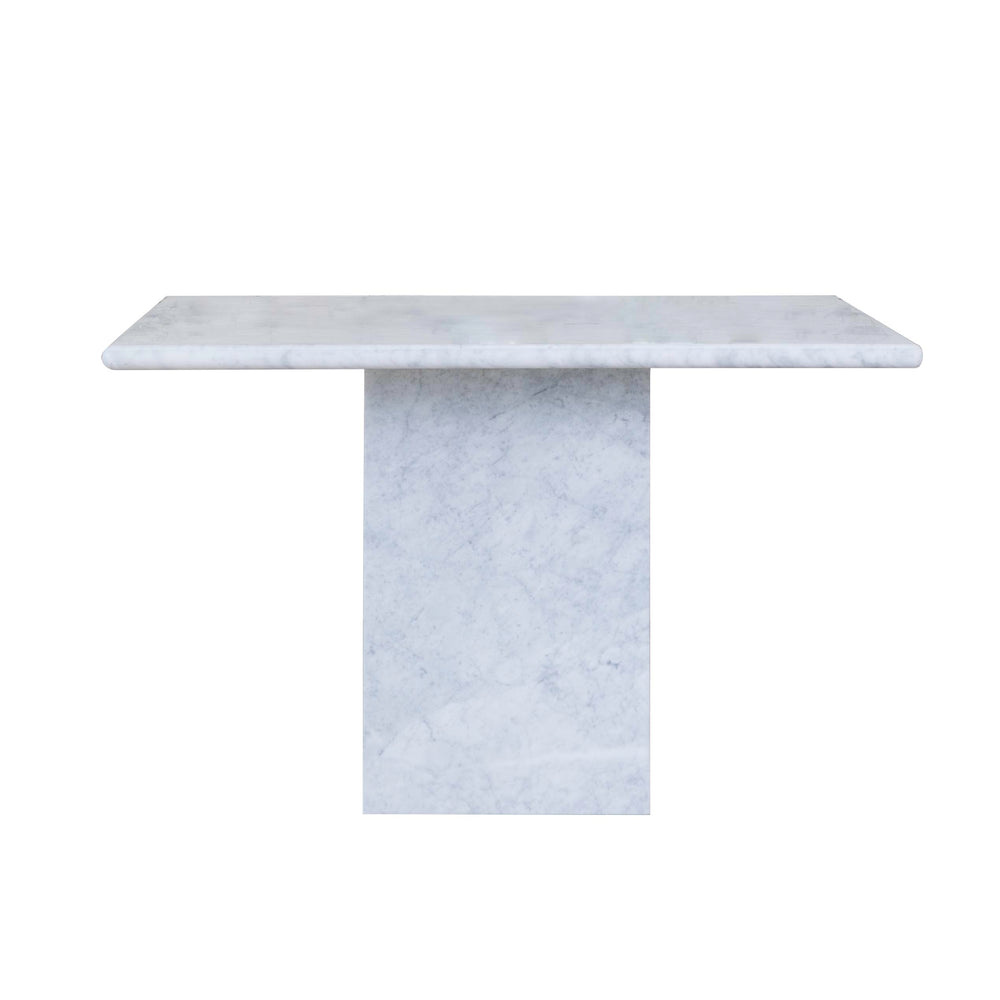 Tuscan Dining Table in White Carrara Marble
