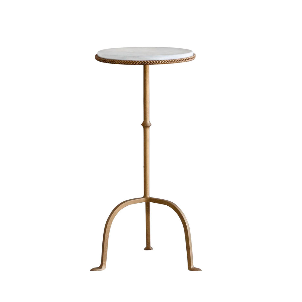 Béa Tea Table in Worn Gold Finish