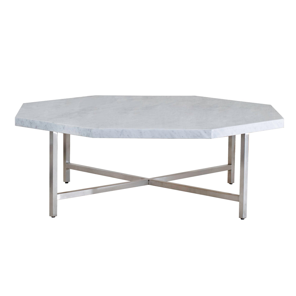Palazzo Coffee Table in Brushed Nickel Finish