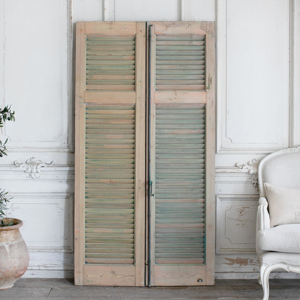 Pair of Vintage Wood Shutters