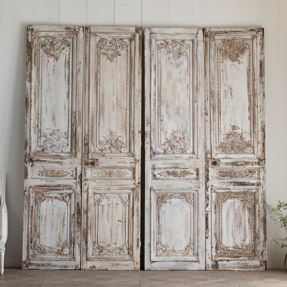 Antique Wood Chateau Door Set