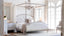 Dauphine Canopy Bed in Fog Linen and Beach House Natural Finish