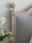 Dauphine Bed in French Eggshell Chenille and Pale Ashwood Finish