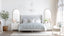 Cassia Cane Bed in Sea Glass and Soft Ivory Highlight Finish