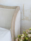 Helena Bed in Salt Velvet and Pale Poplar Finish