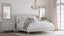 Caterina Bed in Dove Velvet and Porcelain White Finish
