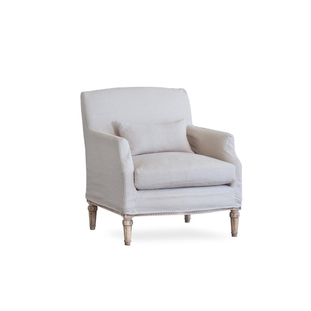 Extra Slipcover in Harvest Linen for Louis Cannes Bergere