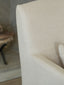 Louis Cannes Bergere in Harvest Linen Slipcover and Starboard Oak Finish