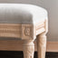 Constance Bench in French Eggshell Chenille and Pale Ashwood Finish