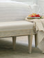 Queen Anais Bench in Storm Linen and Nordic Oak Finish