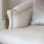 La Belle Bergere in White Linen and  Silver Two-Tone Finish