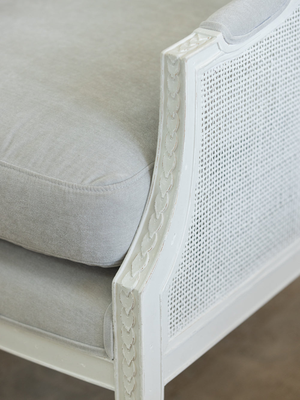 Upholstery Sample in French Eggshell Chenille