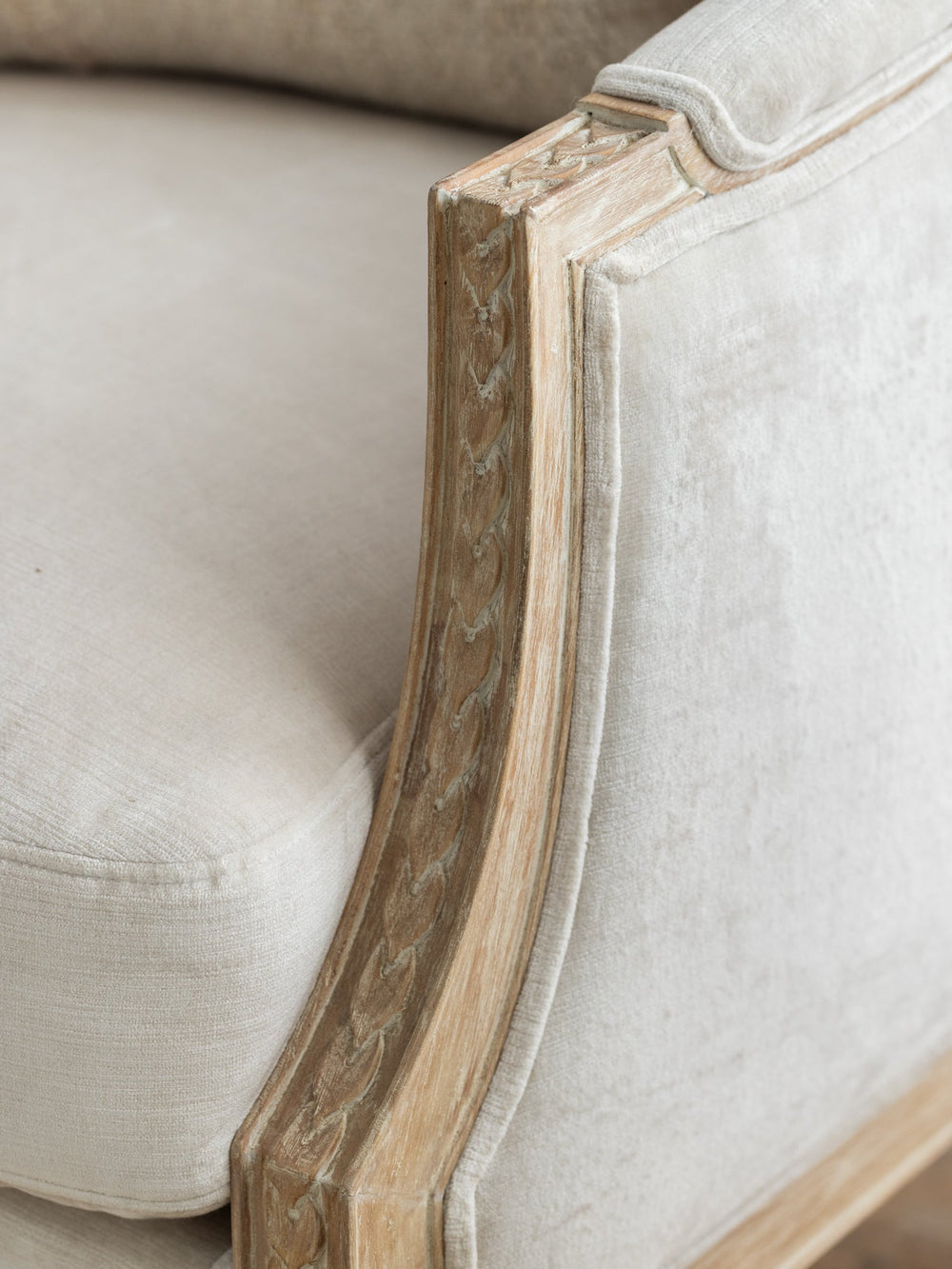 Upholstery Sample in Salt Velvet