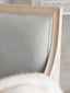 Hugo Bergère in French Eggshell Chenille and Pale Ashwood Finish