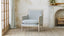 Hugo Bergère in French Eggshell Chenille and Pale Ashwood Finish