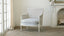 Hugo Cane Bergère in French Eggshell Chenille and Porcelain White Finish
