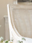 Hugo Cane Bergère in French Eggshell Chenille and Porcelain White Finish