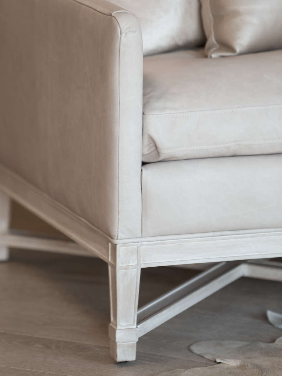 Upholstery Sample in Aged Beige Leather