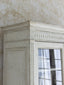 Antique White Louis XVI Glass-Doored Cabinet