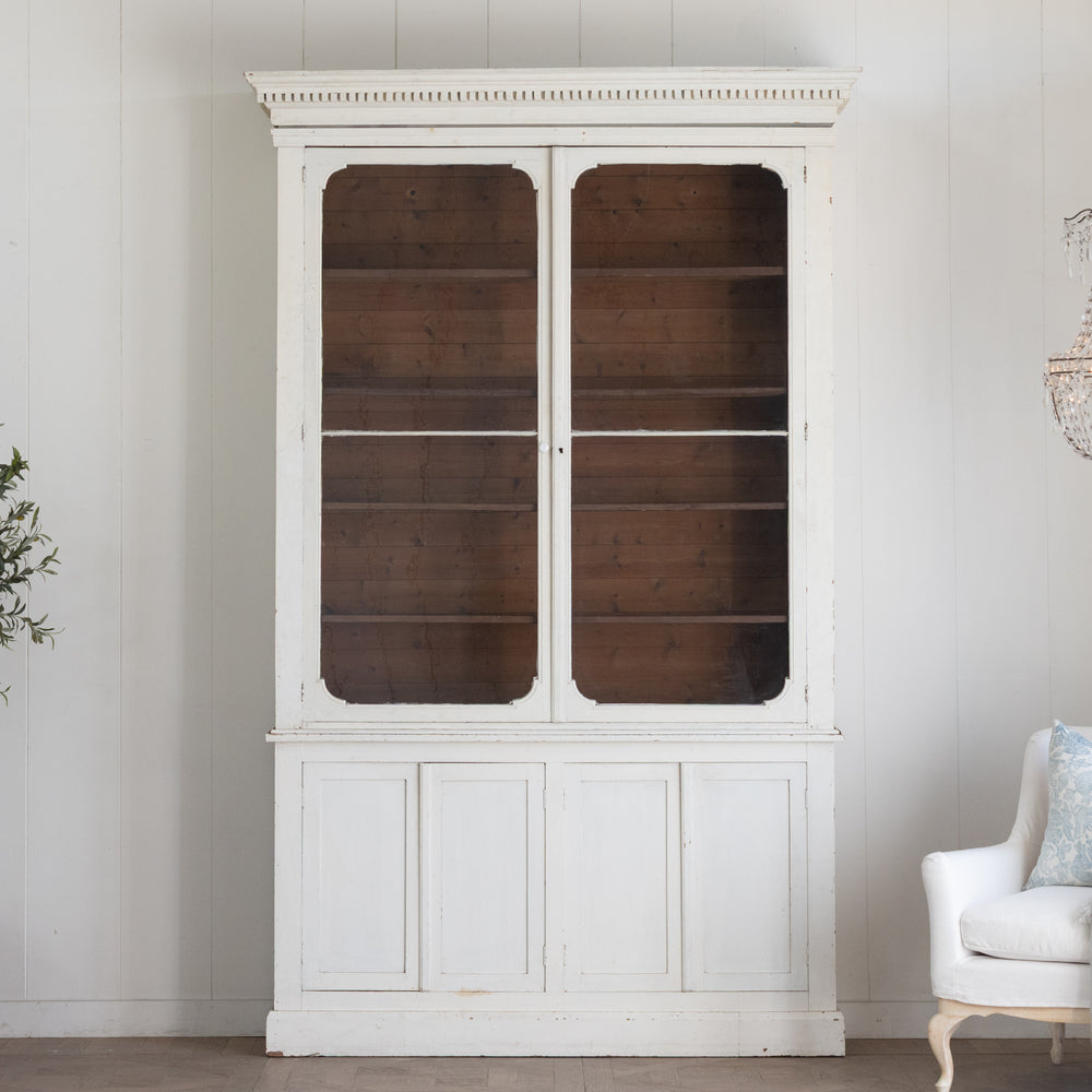 Stunning Large Antique White Cabinet
