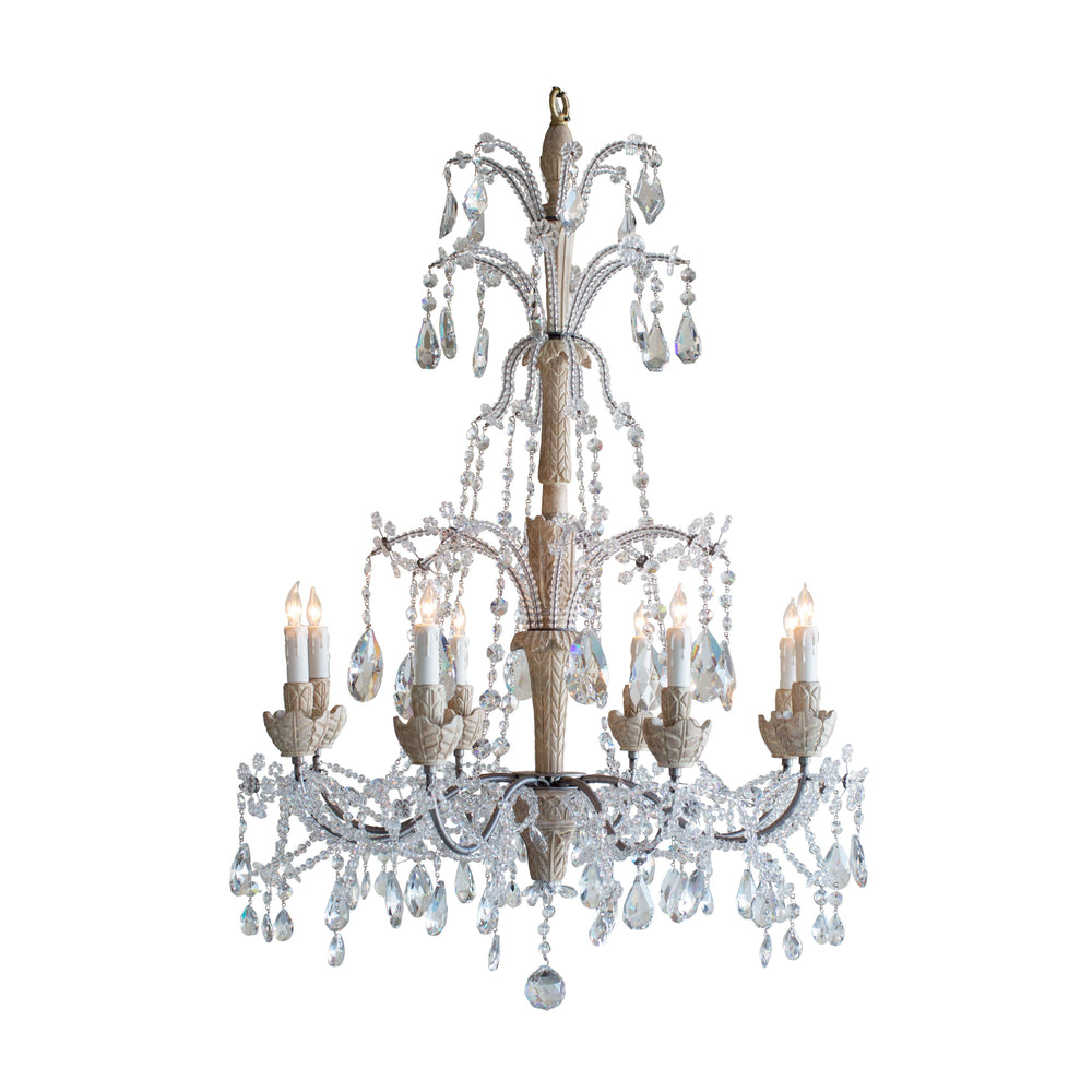 Genovese Chandelier in White Pepper Finish