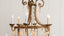 Antique Iron and Wood Chandelier