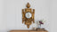 Antique Swedish Wall Clock with Architectural Details