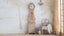 Antique Swedish Mora Standing Clock with Original Scraped Paint