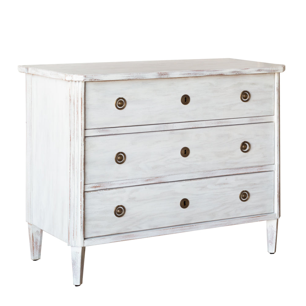 Stephane Commode in Gustavian White Finish