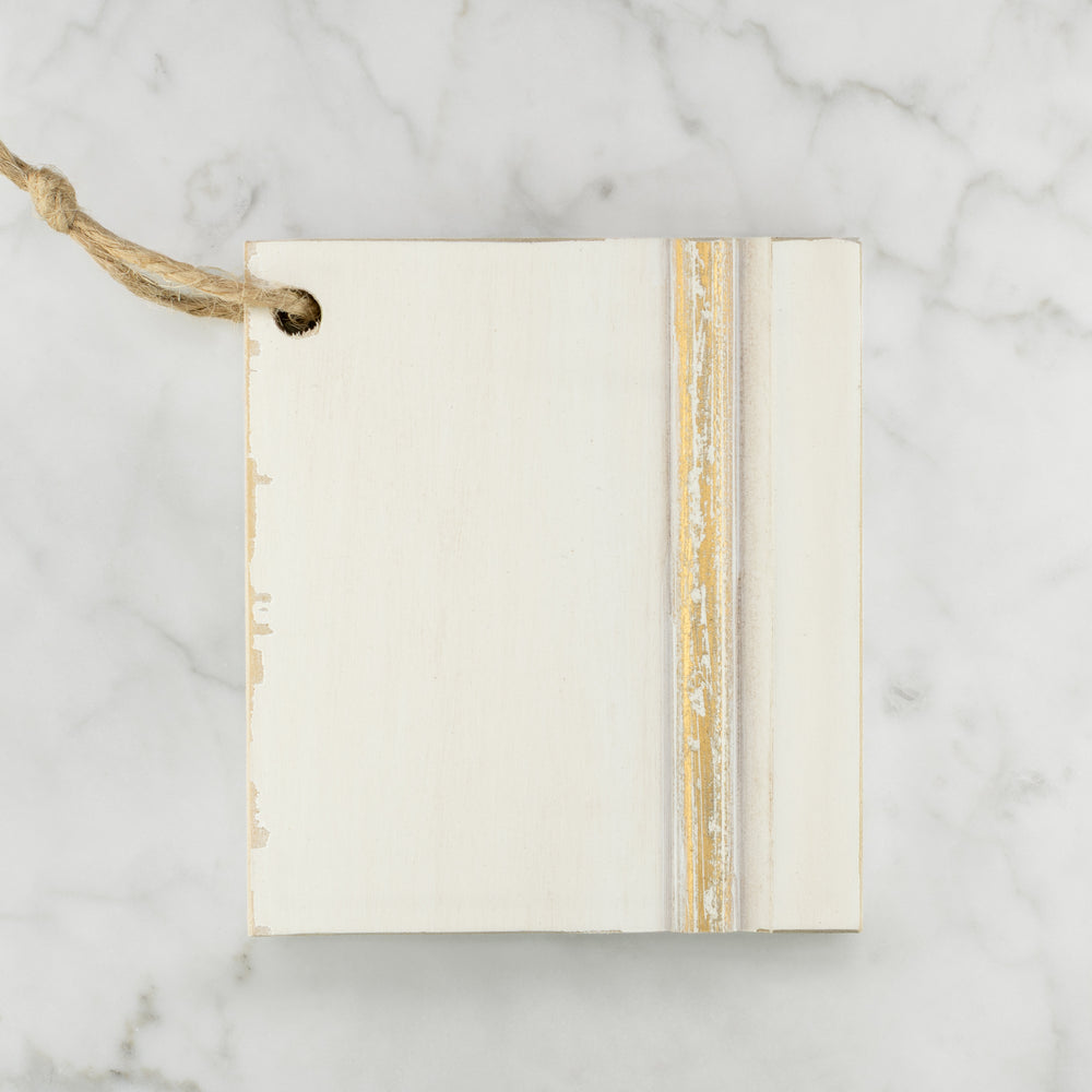 Wood Finish Sample in Coral White with Gilt