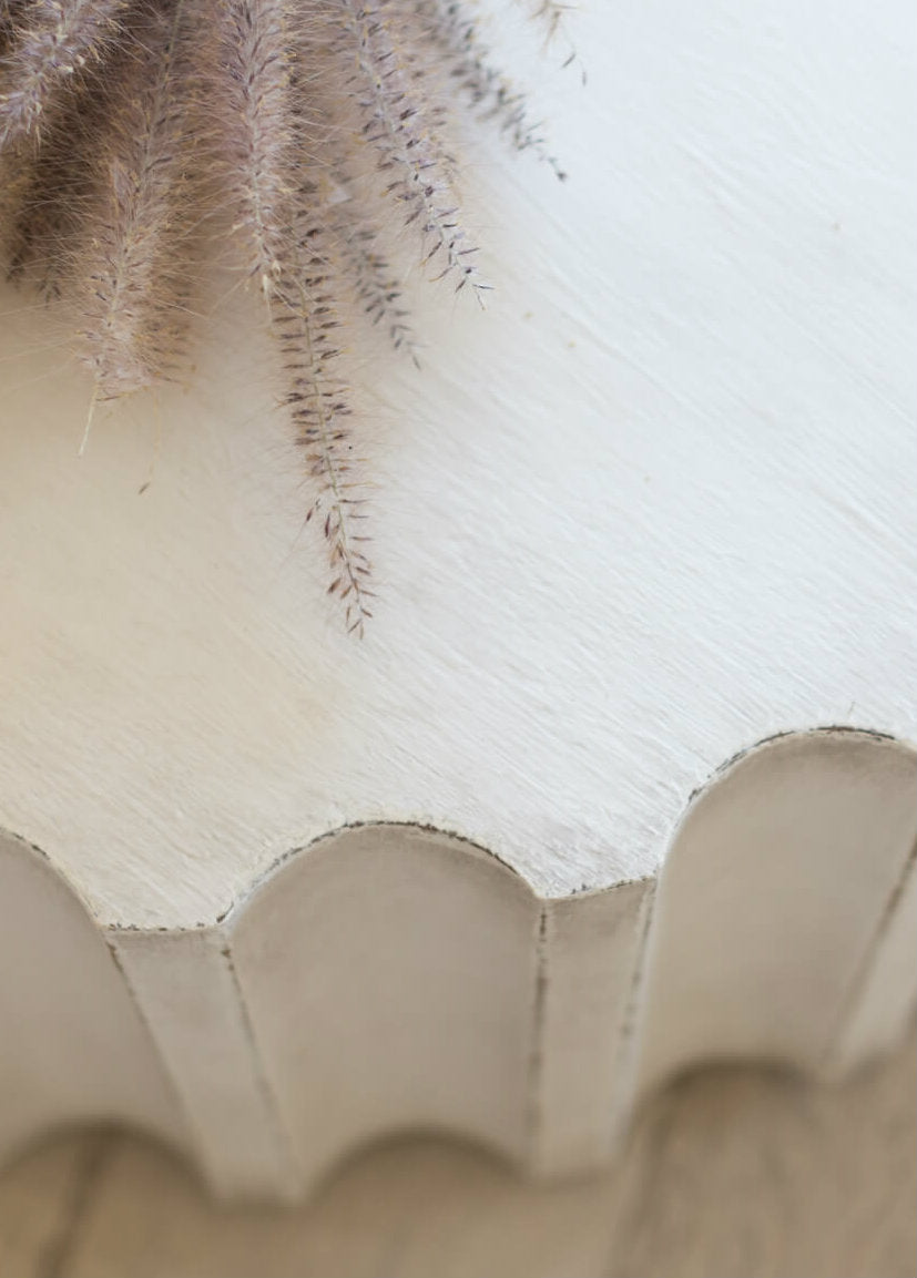 Wood Finish Sample in Plaster White
