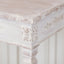 Zinnia Console in White Mist Finish